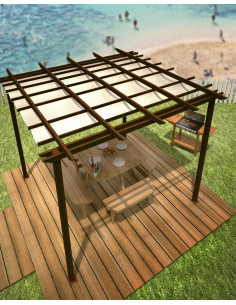 PERGOLAS EN ALUMINIO MADERA