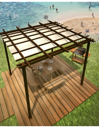 PERGOLAS EN ALUMINI FUSTA