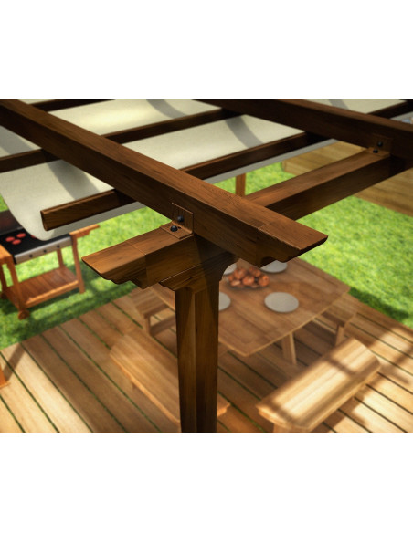 PERGOLAS EN ALUMINI FUSTA