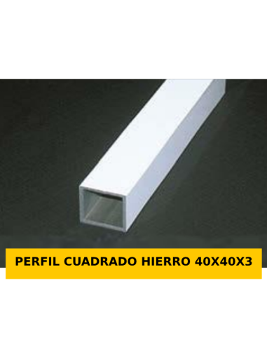 PERFIL CUADRADO HIERRO 40X40X3