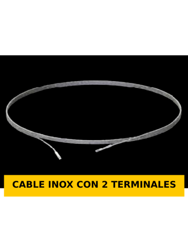 CABLE INOX CON 2 TERMINALES