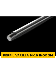PERFIL VARILLA M-10 INOX 3M