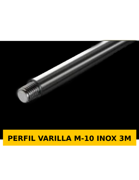 PERFIL VARILLA M-10 INOX 3M